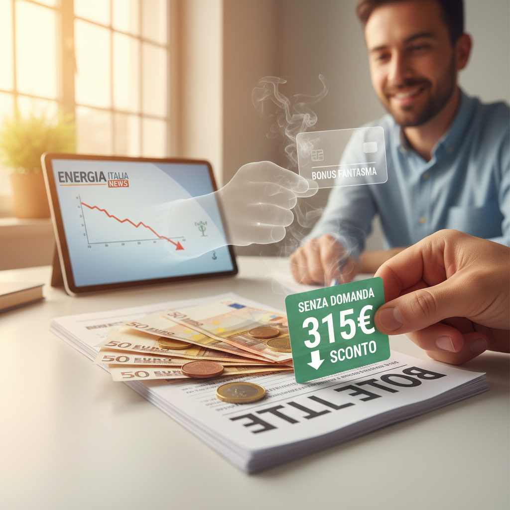Manuale che mostra un risparmio sulle bollette