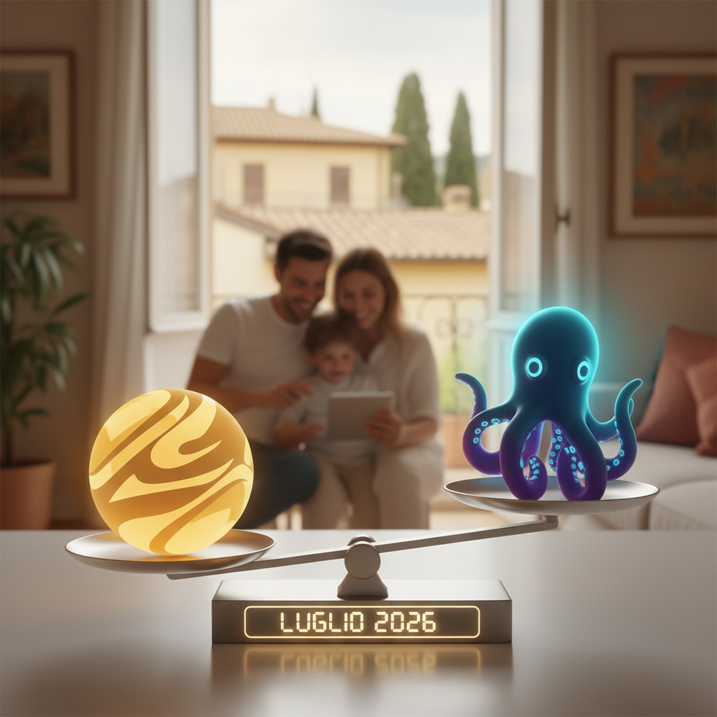 Due persone che discutono su bollette della luce e del gas in famiglia